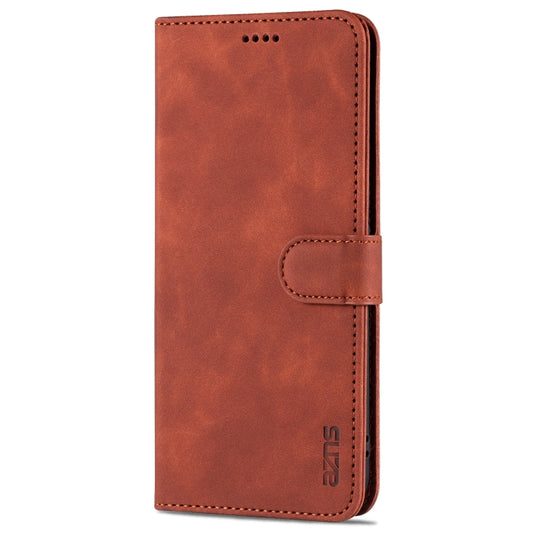 For Huawei nova 8 SE AZNS Skin Feel Calf Texture Horizontal Flip Leather Case with Card Slots & Holder & Wallet(Brown) by AZNS