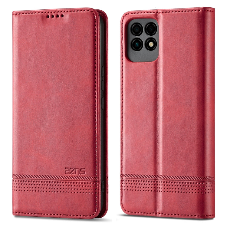 For Huawei Maimang 10 SE AZNS Magnetic Calf Texture Horizontal Flip Leather Case with Card Slots & Holder & Wallet(Red) by AZNS
