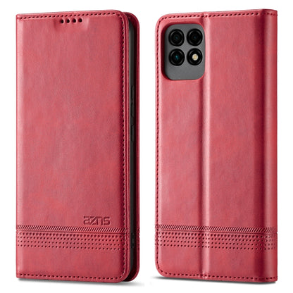 For Huawei Maimang 10 SE AZNS Magnetic Calf Texture Horizontal Flip Leather Case with Card Slots & Holder & Wallet(Red) by AZNS