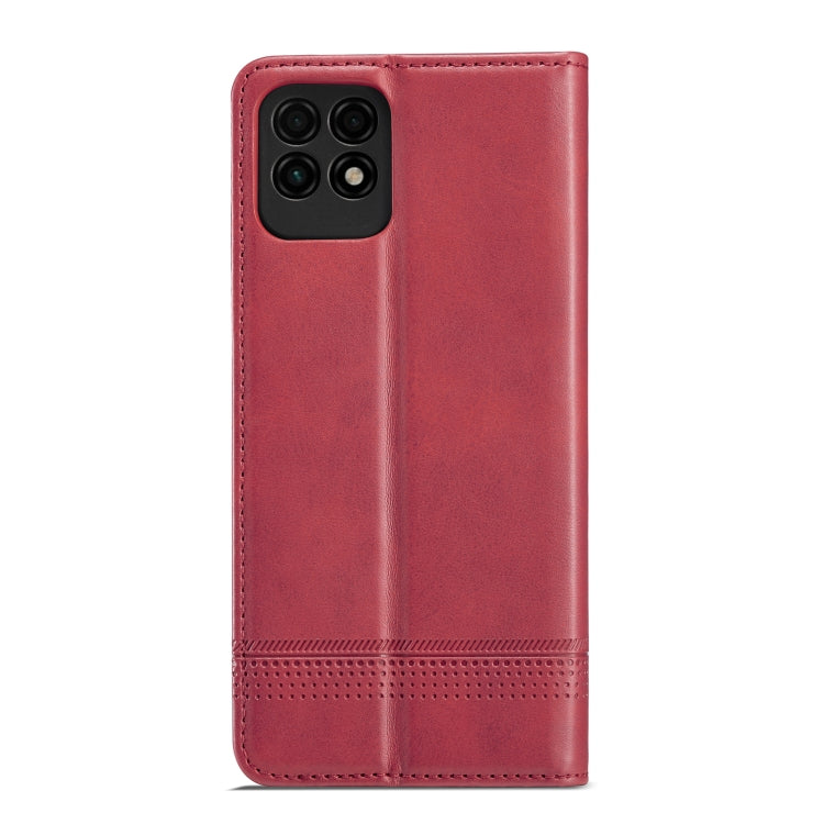 For Huawei Maimang 10 SE AZNS Magnetic Calf Texture Horizontal Flip Leather Case with Card Slots & Holder & Wallet(Red) by AZNS