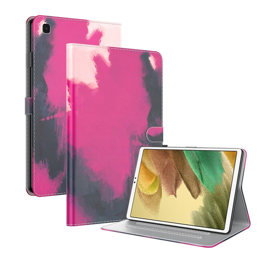 For Samsung Galaxy Tab A7 Lite 8.4 T220 / T225 Voltage Watercolor Pattern Skin Feel Magnetic Horizontal Flip PU Leather Case with Holder & Card Slots & Photo Frame(Berry) by bashfashion