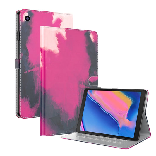 For Samsung Galaxy Tab A 8.0 2019 T290 / T295 / T297 Voltage Watercolor Pattern Skin Feel Magnetic Horizontal Flip PU Leather Case with Holder & Card Slots & Photo Frame(Berry) by bashfashion