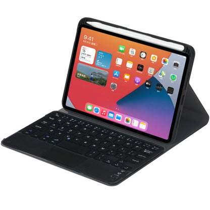 HK006C Detachable Bluetooth Keyboard Leather Tablet Case with Touchpad & Holder for iPad mini 6(Black) by bashfashion