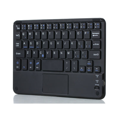 HK006C Detachable Bluetooth Keyboard Leather Tablet Case with Touchpad & Holder for iPad mini 6(Black) by bashfashion