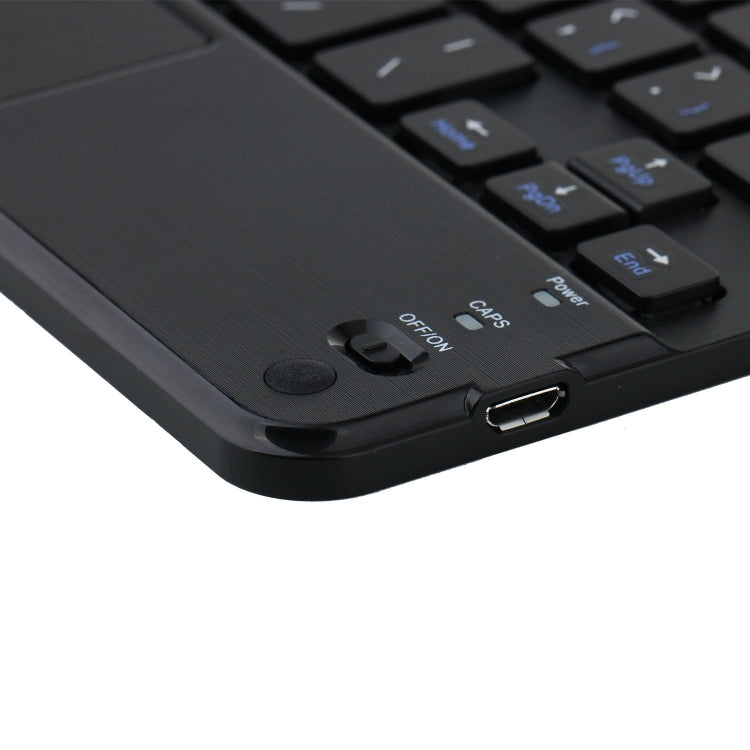 HK006C Detachable Bluetooth Keyboard Leather Tablet Case with Touchpad & Holder for iPad mini 6(Black) by bashfashion