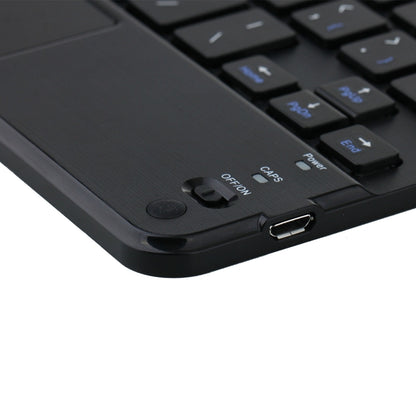 HK006C Detachable Bluetooth Keyboard Leather Tablet Case with Touchpad & Holder for iPad mini 6(Black) by bashfashion