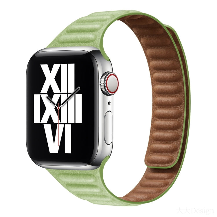 Slimming Loop Magnetic Watch Band For Apple Watch Ultra 49mm&Watch Ultra 2 49mm / Series 9&8&7 45mm / SE 3&SE 2&6&SE&5&4 44mm / 3&2&1 42mm(Grass Green) by bashfashion