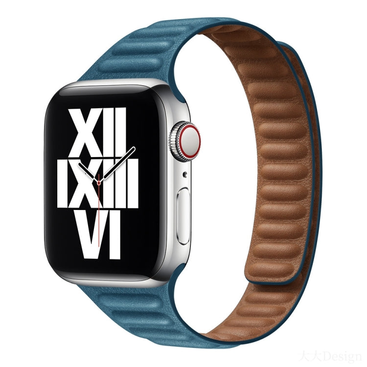 Slimming Loop Magnetic Watch Band For Apple Watch Ultra 49mm&Watch Ultra 2 49mm / Series 9&8&7 45mm / SE 3&SE 2&6&SE&5&4 44mm / 3&2&1 42mm(Cape Blue) by bashfashion