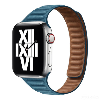 Slimming Loop Magnetic Watch Band For Apple Watch Ultra 49mm&Watch Ultra 2 49mm / Series 9&8&7 45mm / SE 3&SE 2&6&SE&5&4 44mm / 3&2&1 42mm(Cape Blue) by bashfashion