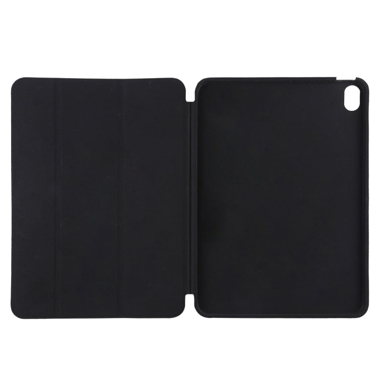 For iPad mini 6 3-fold Horizontal Flip Smart Leather Tablet Case with Sleep / Wake-up Function & Holder(Black) by bashfashion