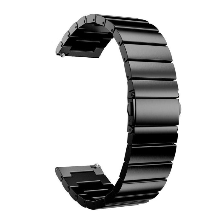 20mm For Samsung galaxy watch3 One-bead Steel Watch Band(Black) by bashfashion