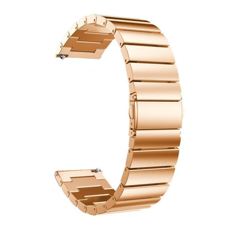 22mm For Samsung Smart Watch One-bead Steel Watch Band(Rose Gold) by bashfashion