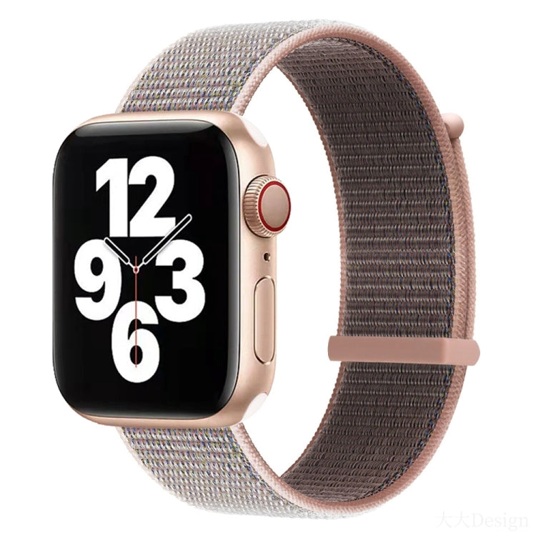 Hook and Loop Fastener Dual Section Watch Band For Apple Watch Ultra 49mm&Watch Ultra 2 49mm / Series 9&8&7 45mm / SE 3&SE 2&6&SE&5&4 44mm / 3&2&1 42mm(Pink Sand) by bashfashion