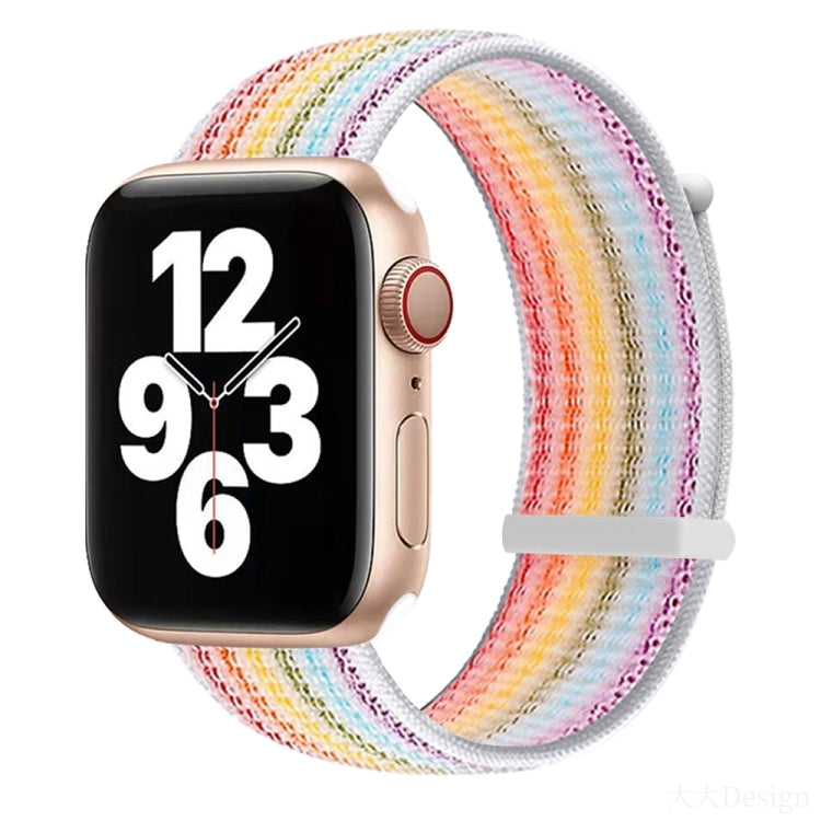 Hook and Loop Fastener Dual Section Watch Band For Apple Watch Ultra 49mm&Watch Ultra 2 49mm / Series 9&8&7 45mm / SE 3&SE 2&6&SE&5&4 44mm / 3&2&1 42mm(Seven Colorful) by bashfashion