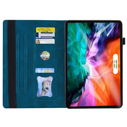 For iPad mini 6 / mini 2024 Splicing Shockproof Leather Tablet Case(Blue) by bashfashion