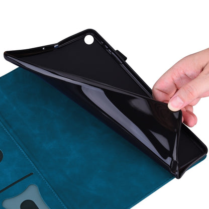 For iPad mini 6 / mini 2024 Splicing Shockproof Leather Tablet Case(Blue) by bashfashion