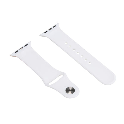 Morandi Series Contrast Color Silicone Watch Band For Apple Watch Series 9&8&7 41mm / SE 3&SE 2&6&SE&5&4 40mm / 3&2&1 38mm(Green Snow Orange) by bashfashion