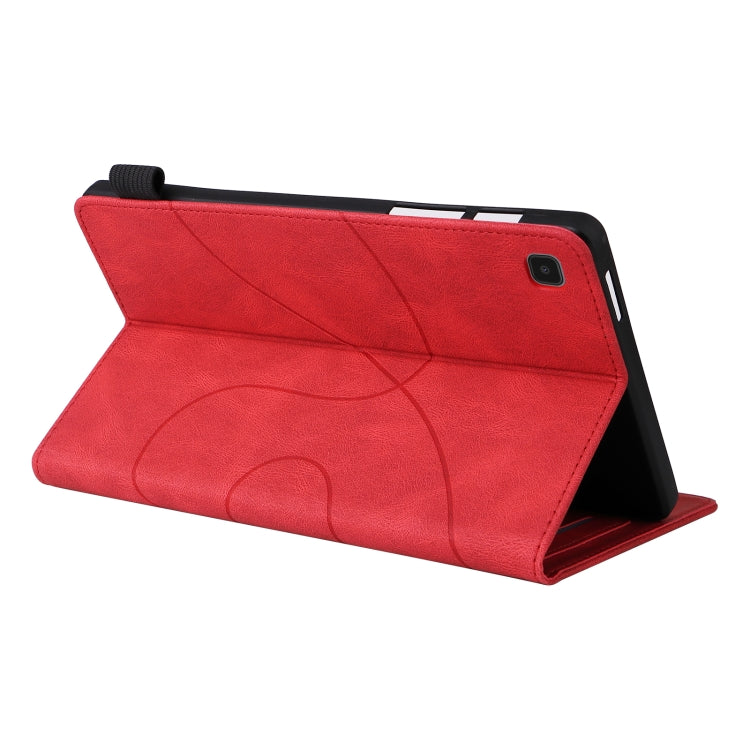 For Samsung Galaxy Tab A7 Lite T225/T220 Dual-color Splicing Horizontal Flip PU Leather Case with Holder & Card Slots(Red) by bashfashion