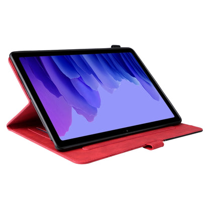 For Samsung Galaxy Tab A7 10.4 (2020) T505/T500 Dual-color Splicing Horizontal Flip PU Leather Case with Holder & Card Slots & Sleep / Wake-up Function(Red) by bashfashion