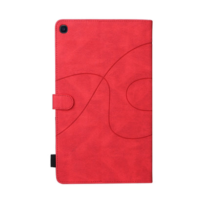 For Samsung Galaxy Tab A 10.1 (2019) T510 Dual-color Splicing Horizontal Flip PU Leather Case with Holder & Card Slots & Sleep / Wake-up Function(Red) by bashfashion
