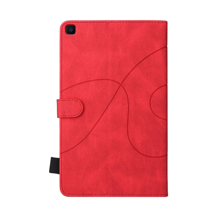 For Samsung Galaxy Tab A 8.0 (2019) T295 Dual-color Splicing Horizontal Flip PU Leather Case with Holder & Card Slots(Red) by bashfashion