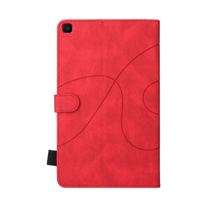 For Samsung Galaxy Tab A 8.0 (2019) T295 Dual-color Splicing Horizontal Flip PU Leather Case with Holder & Card Slots(Red) by bashfashion