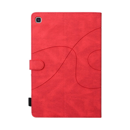 For Samsung Galaxy Tab S5e T720 Dual-color Splicing Horizontal Flip PU Leather Case with Holder & Card Slots & Sleep / Wake-up Function(Red) by bashfashion