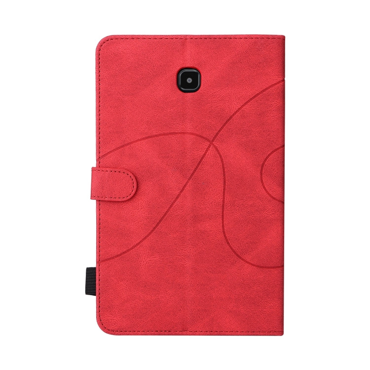 For Samsung Galaxy Tab A 8.0 (2018) T387 Dual-color Splicing Horizontal Flip PU Leather Case with Holder & Card Slots(Red) by bashfashion