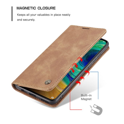For Huawei Mate 30 4G / 5G CaseMe-013 Multifunctional Horizontal Flip Leather Case with Card Slot & Holder & Wallet(Brown) by CaseMe