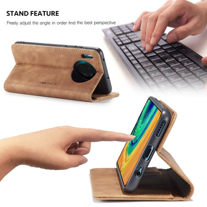 For Huawei Mate 30 4G / 5G CaseMe-013 Multifunctional Horizontal Flip Leather Case with Card Slot & Holder & Wallet(Brown) by CaseMe