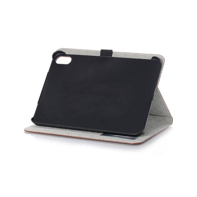 For iPad mini 6 / mini 2024 Crocodile Leather Tablet Case with Holder (Brown) by bashfashion