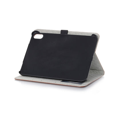 For iPad mini 6 / mini 2024 Crocodile Leather Tablet Case with Holder (Brown) by bashfashion