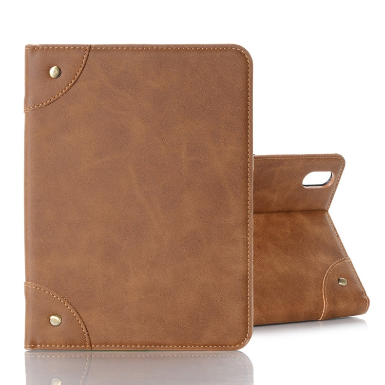 For iPad mini 6 / mini 2024 Retro Book Style Leather Tablet Case(Brown) by bashfashion