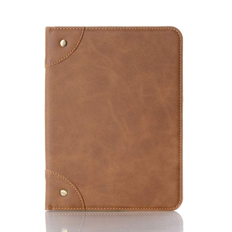 For iPad mini 6 / mini 2024 Retro Book Style Leather Tablet Case(Brown) by bashfashion