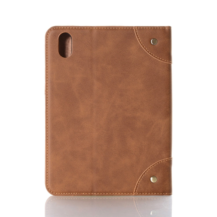 For iPad mini 6 / mini 2024 Retro Book Style Leather Tablet Case(Brown) by bashfashion