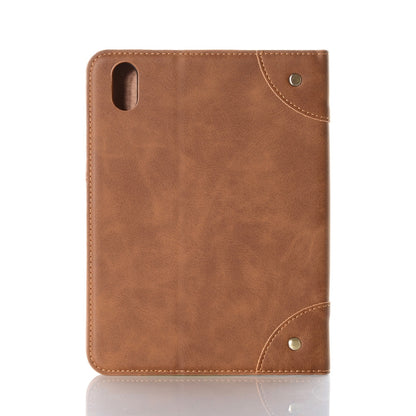 For iPad mini 6 / mini 2024 Retro Book Style Leather Tablet Case(Brown) by bashfashion