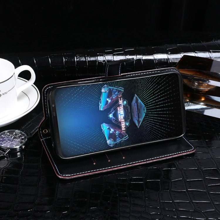 For Asus ROG Phone 5s idewei Crocodile Texture Horizontal Flip Leather Case with Holder & Card Slots & Wallet(Black) by idewei