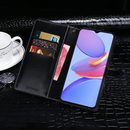 For U-MAGIC 30e idewei Crocodile Texture Horizontal Flip Leather Case with Holder & Card Slots & Wallet(Dark Blue) by idewei