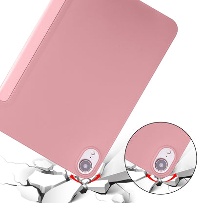 For iPad mini 6 / mini 2024 Honeycomb TPU Leather Tablet Case with 3-Folding Holder(Rose Gold) by bashfashion