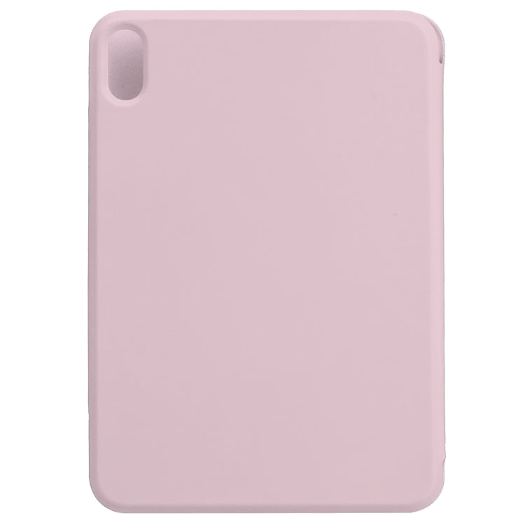 For iPad mini 2024 / mini 6 Horizontal Flip Ultra-thin Double-sided Clip Non-buckle Magnetic PU Tablet Case With Three-folding Holder & Sleep / Wake-up Function(Pink) by bashfashion