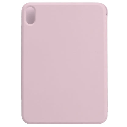 For iPad mini 2024 / mini 6 Horizontal Flip Ultra-thin Double-sided Clip Non-buckle Magnetic PU Tablet Case With Three-folding Holder & Sleep / Wake-up Function(Pink) by bashfashion