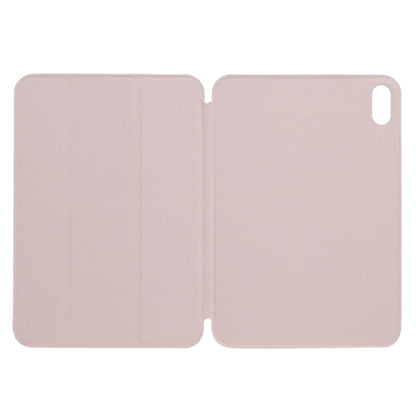 For iPad mini 2024 / mini 6 Horizontal Flip Ultra-thin Double-sided Clip Non-buckle Magnetic PU Tablet Case With Three-folding Holder & Sleep / Wake-up Function(Pink) by bashfashion