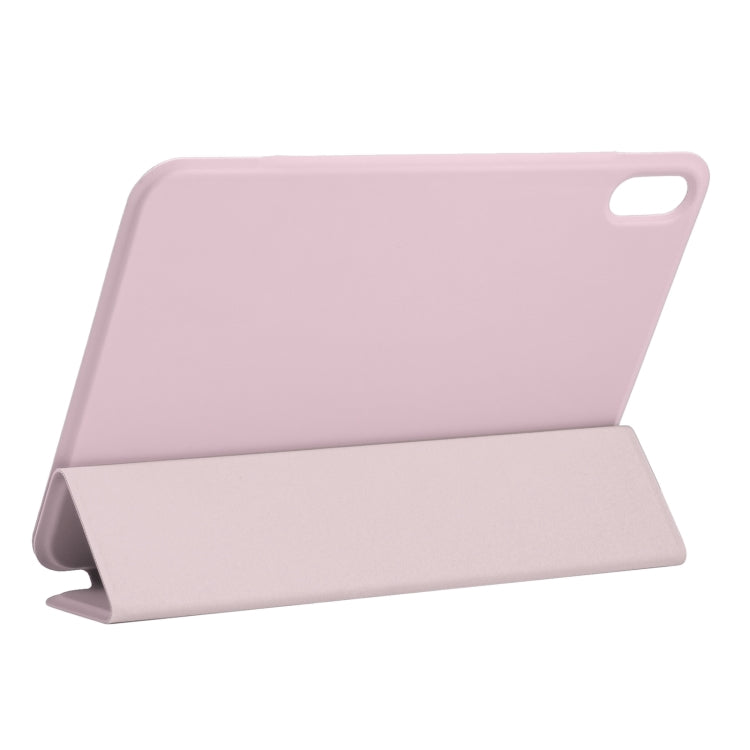For iPad mini 2024 / mini 6 Horizontal Flip Ultra-thin Double-sided Clip Non-buckle Magnetic PU Tablet Case With Three-folding Holder & Sleep / Wake-up Function(Pink) by bashfashion