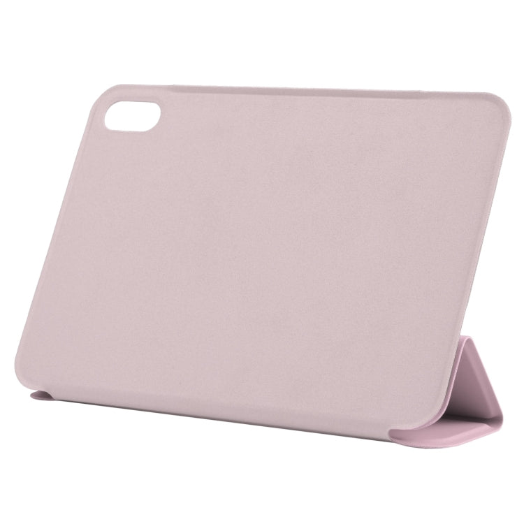 For iPad mini 2024 / mini 6 Horizontal Flip Ultra-thin Double-sided Clip Non-buckle Magnetic PU Tablet Case With Three-folding Holder & Sleep / Wake-up Function(Pink) by bashfashion