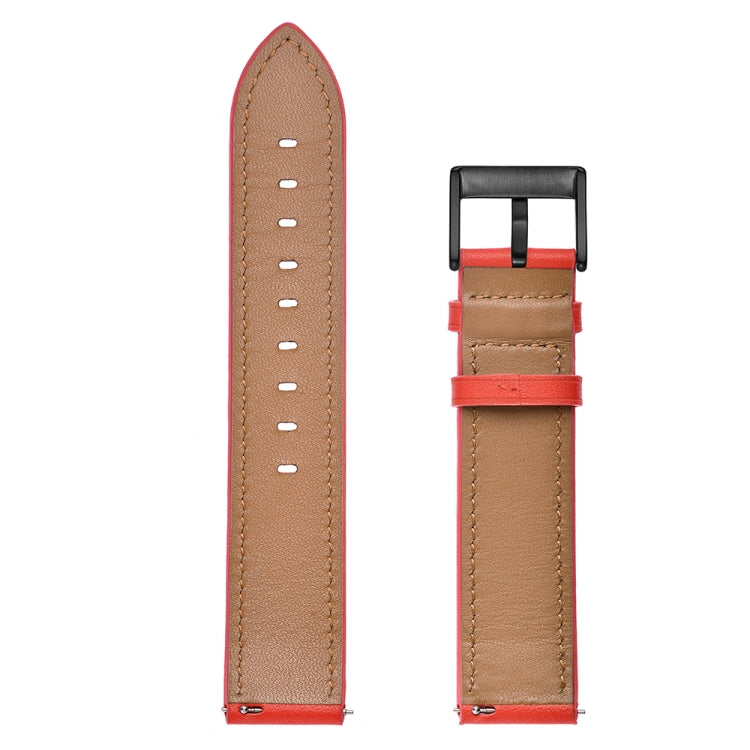 For Samsung Galaxy Watch 3 41mm Leather Watch Band(Red) by bashfashion