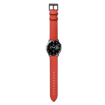 For Samsung Galaxy Watch 3 41mm Leather Watch Band(Red) by bashfashion