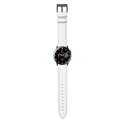 For Samsung Galaxy Watch 3 41mm Leather Watch Band(White) by bashfashion