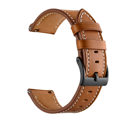 For Samsung Galaxy Watch 42mm Leather Watch Band(Brown) by bashfashion