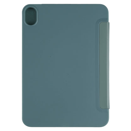 For iPad mini 6 / mini 2024 3-folding TPU Horizontal Flip Leather Tablet Case with Holder(Deep Green) by bashfashion
