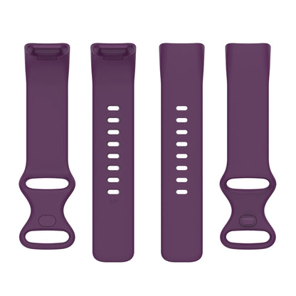 For Fitbit Charge 5 Silicone Watch Band, Size:S(Dark Purple) by bashfashion